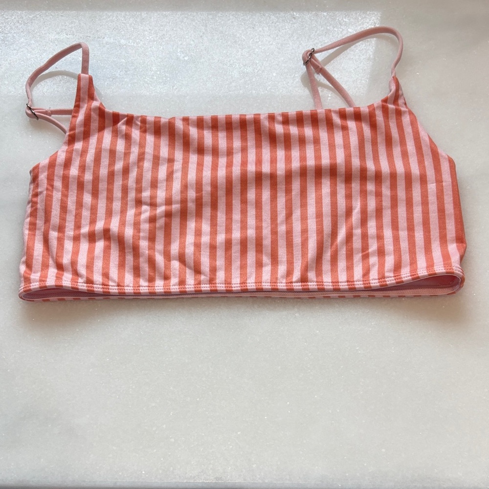 Anthropologie Coral & Pink Striped Two-Piece Panty Set - Picture 5 of 6